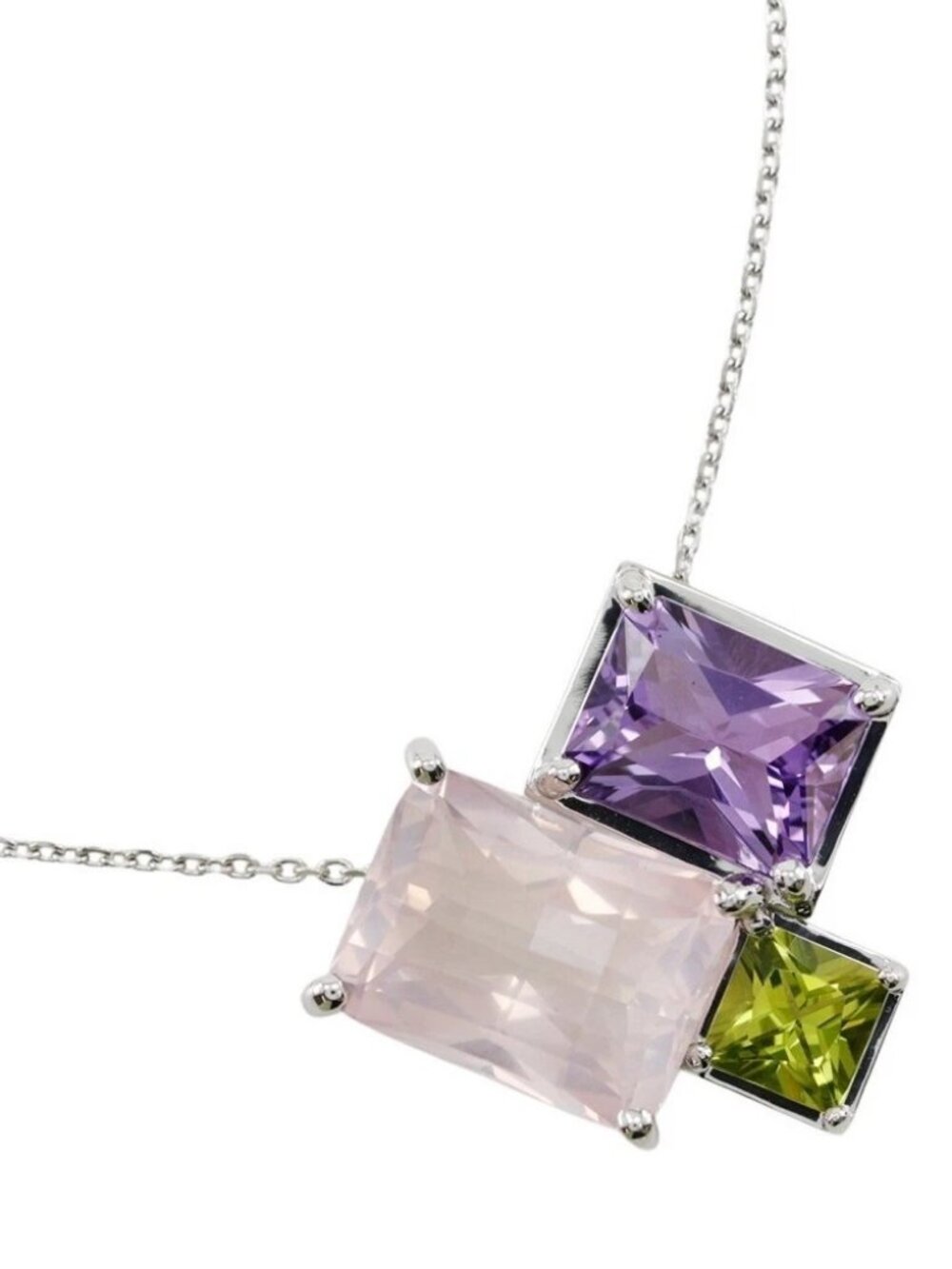 TASAKI Relaxed and elegant Necklace K18 white gold/Rose Quartz/Amethyst